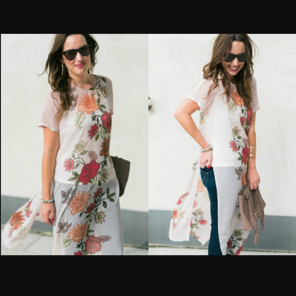 Vince Camuto Floral Tunic